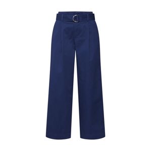 GAP Kalhoty se sklady v pase 'V-HI-RISE BELTED WIDE LEG'  námořnická modř