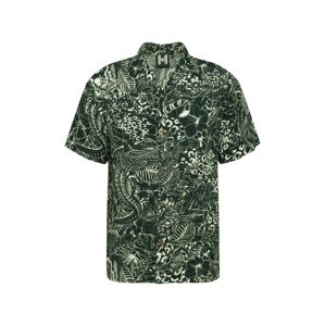 Hailys Men Košile 'Hawaii'  tmavě zelená / bílá