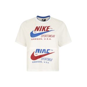 Nike Sportswear Tričko  modrá / přírodní bílá / krvavě červená