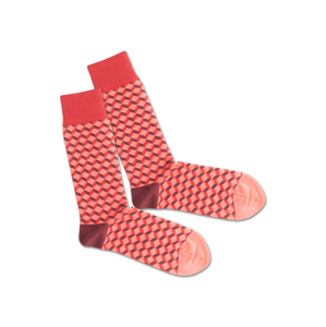 DillySocks Ponožky 'SS20-24 Coral Dice'  červená / korálová