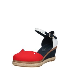 TOMMY HILFIGER Páskové sandály 'ELBA 67D'  bílá / tmavě modrá / červená