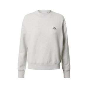 Calvin Klein Jeans Mikina 'EMBROIDERY'  světle šedá