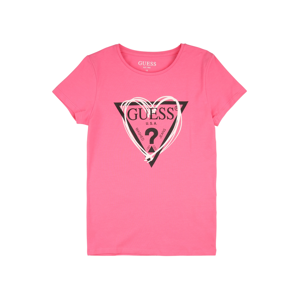 GUESS KIDS Tričko  pink / bílá / černá