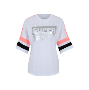Superdry Funkční tričko 'STREETSPORT TEE'  korálová / černá / bílá / stříbrná