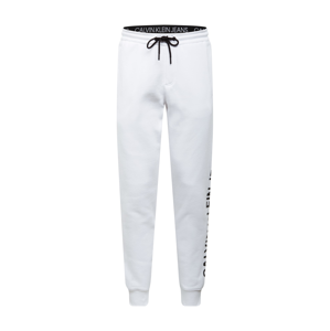 Calvin Klein Jeans Kalhoty  bílá / černá