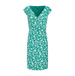 Lauren Ralph Lauren Koktejlové šaty 'BRANDIE'  zelená / bílá