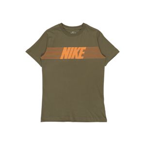 Nike Sportswear Tričko  olivová / oranžová