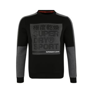 Superdry Sportovní mikina  tmavě šedá / černá