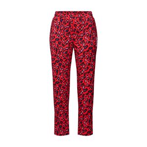 Juicy Couture Black Label Kalhoty se sklady v pase 'Poly Tricot Track Printed Pant'  červená / černá
