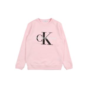 Calvin Klein Jeans Mikina  bílá / černá / růžová