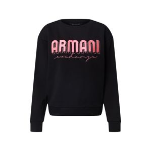 ARMANI EXCHANGE Mikina  pink / černá