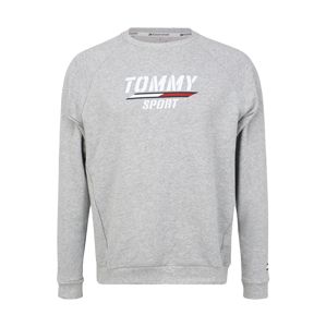 Tommy Sport Sportovní mikina  světle šedá / bílá