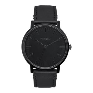 Nixon Analogové hodinky 'Porter Leather'  černá