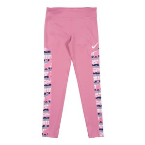 NIKE Sportovní kalhoty  pink / bílá