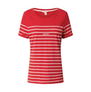ESPRIT Tričko 'FLW'  červená / bílá