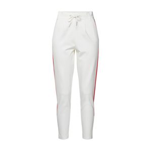 ONLY Kalhoty se sklady v pase 'POPTRASH'  červená / bílá