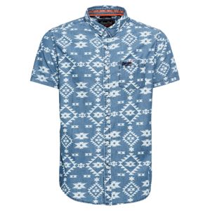 Superdry Košile 'Miami'  kouřově modrá / bílá