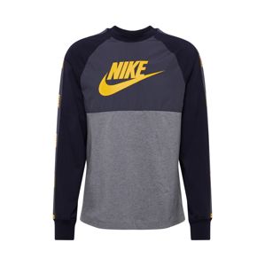 Nike Sportswear Mikina  černá / žlutá / tmavě šedá