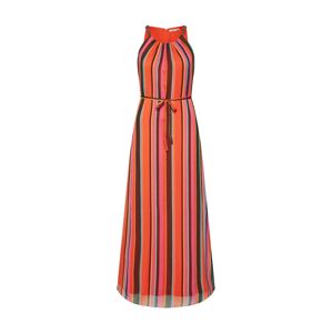 COMMA Letní šaty  oranžově červená / černá / mix barev / pink / žlutá