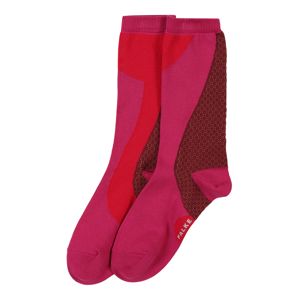 FALKE Ponožky 'Grafic Jam SO'  lilek / oranžově červená / pitaya