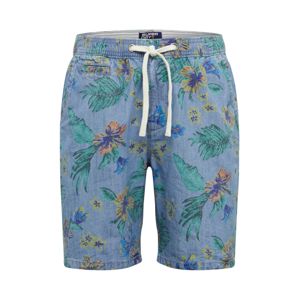 Superdry Chino kalhoty 'SUNSCORCHED'  fialová / modrá džínovina / žlutá