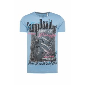 CAMP DAVID Tričko  pink / kouřově modrá / černá