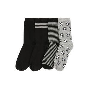 NAME IT Ponožky 'FOOTBALL'  černá / šedá