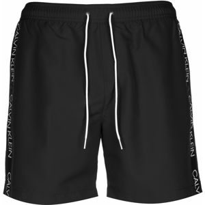 Calvin Klein Swimwear Plavecké šortky  černý melír / bílá
