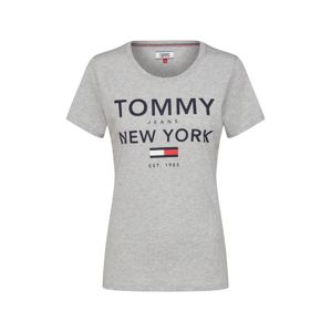Tommy Jeans Tričko  námořnická modř / šedý melír