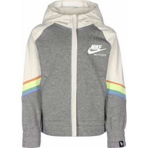 Nike Sportswear Mikina s kapucí  bílá / šedá