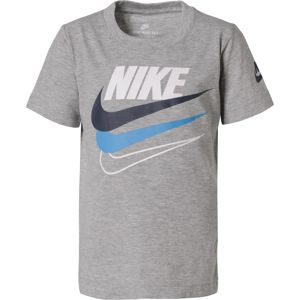 Nike Sportswear Tričko  šedý melír / bílá / námořnická modř / nebeská modř