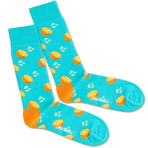 DillySocks Ponožky 'Fresh Orange'  tyrkysová / žlutá