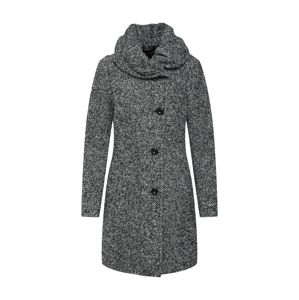 COMMA Zimní kabát  šedý melír / černá