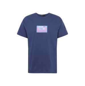 Mennace Tričko 'PRIDE CASSETTE'  námořnická modř / světlemodrá / pink