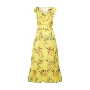 SWING Letní šaty  pastelově žlutá / mix barev
