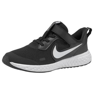 NIKE Sportovní boty 'Revolution 5'  černá / bílá