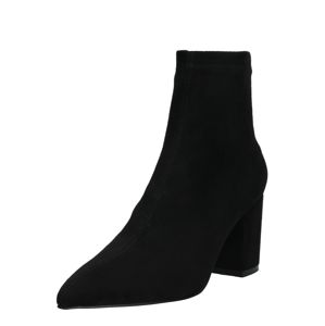 NA-KD Kotníkové boty 'basic pointy block heel booties'  černá