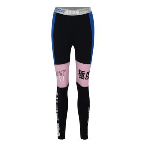 Superdry Sportovní kalhoty 'SPORT SPRINT LEGGING'  černá / modrá / růžová