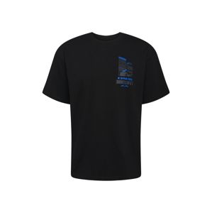 EDWIN Tričko 'Surveillance'  grafitová / černá / nebeská modř