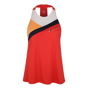 Tommy Sport Sportovní top 'BLOCKED HIGH NECK TA'  oranžově červená / bílá