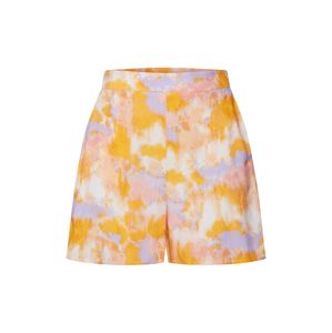 NEW LOOK Kalhoty 'LOLA TIE DYE FLIPPY SHORT'  krémová / světlemodrá / oranžová