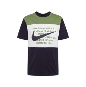 Nike Sportswear Tričko  bílá / černá / zelená