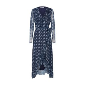 NA-KD Letní šaty 'Mesh Wrap Waist Dress'  modrá / bílá