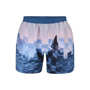 BOSS Plavecké šortky 'Paradise Fish'  modrá