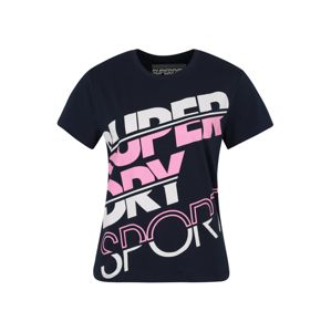 Superdry Funkční tričko 'SPORT BREAKER TEE'  námořnická modř / růžová