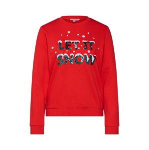 TOM TAILOR DENIM Svetr 'christmas sweatshirt Sweatshirt 1/1'  oranžově červená