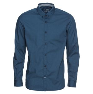 TOM TAILOR Košile 'floyd printed basic shirt'  tmavě modrá