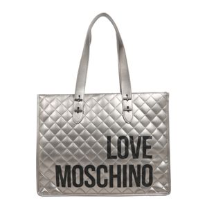 Love Moschino Nákupní taška 'BORSA QUILTED NAPPA PU NERO'  světle šedá
