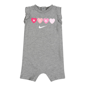 Nike Sportswear Overal  šedá / pastelově růžová / svítivě růžová / pink / bílá