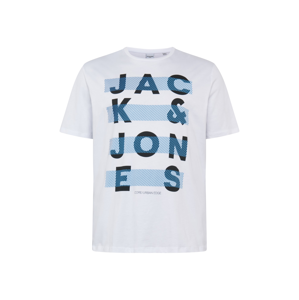 Jack & Jones Plus Tričko 'JUMBO'  bílá / černá / modrá